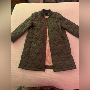 Banana Republic Water-Resistant Quilted Long Coat